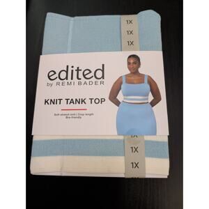 Women's Edited by Remi Bader Knit Tank Top Light Blue Size S